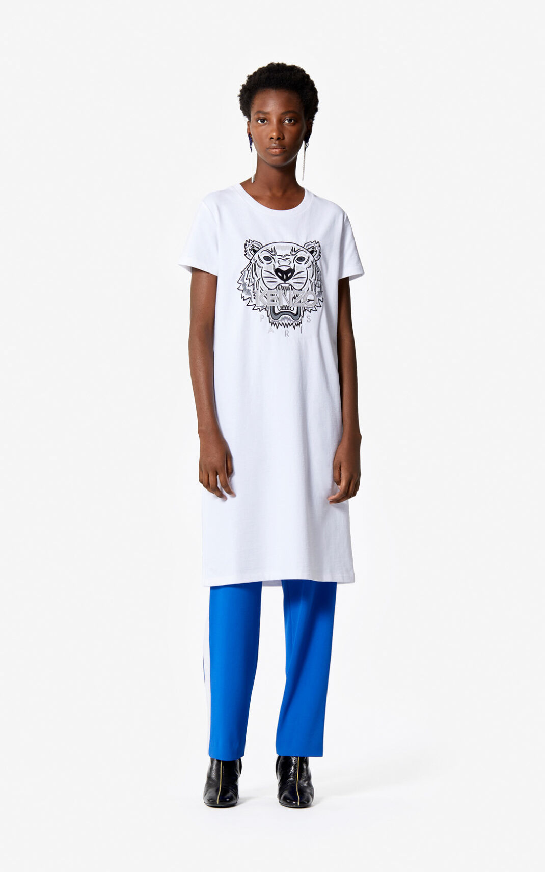 Kenzo Tiger t shirt Ženska Obleke Bela SI-8188845